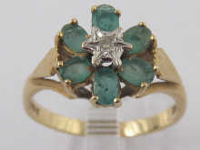 A hallmarked 9 ct gold diamond