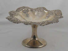 A hallmarked silver cake stand