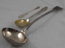 A hallmarked silver fiddle and