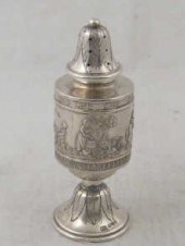 A hallmarked silver pepperette