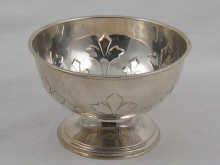 A hallmarked silver rose bowl