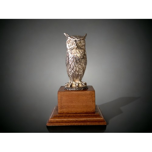 A Hallmarked sterling silver Owl