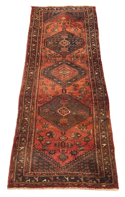 A Hamadan Carpet Three medallion in