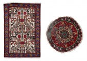 A HAMADAN RUG AND A TABRIZ ROU