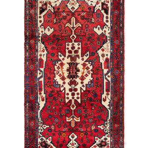 A Hamadan Wool Rug Mid 20th Century