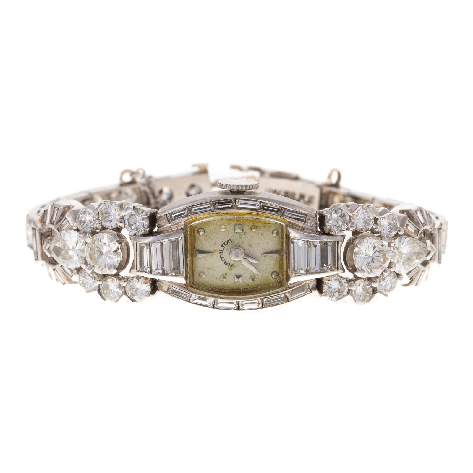 A HAMILTON DIAMOND COCKTAIL WATCH