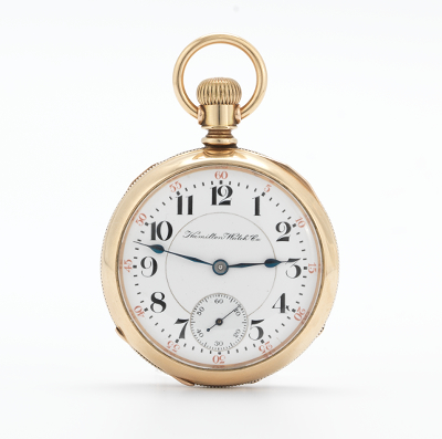 A Hamilton Open Face Pocket Watch