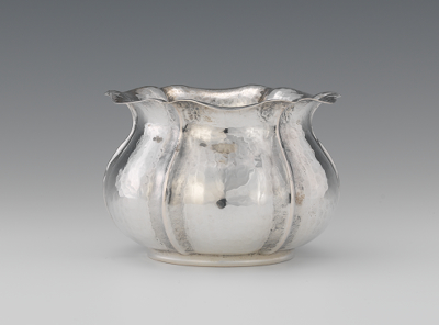 A Hammered Silver Bowl 800 silver