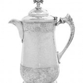 A Hammered Silver-Plate Pitche