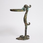 A Han-Style Bronze Zoomorphic