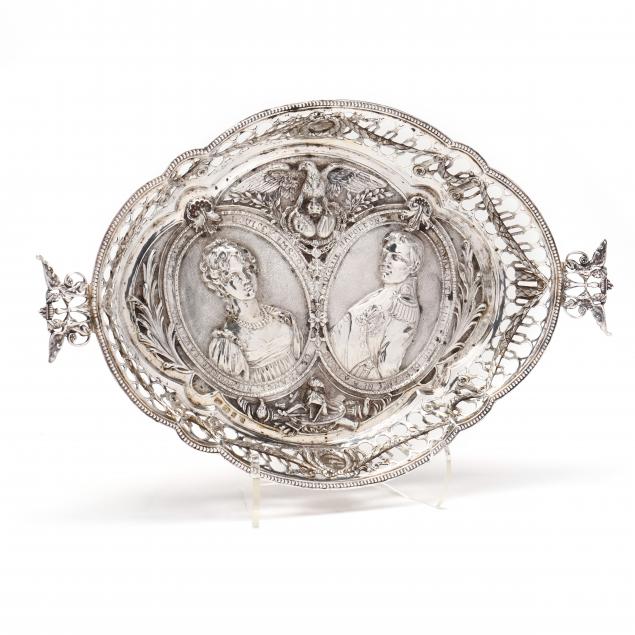 A HANAU SILVER BASKET HONORING