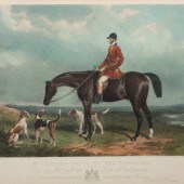 A Hand-Colored Engraving Depic