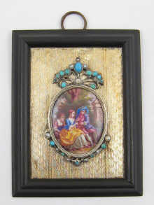 A hand painted miniature on