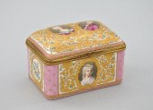 A Hand Painted Porcelain Boite