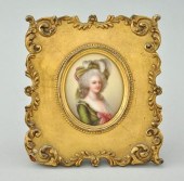 A Hand Painted Porcelain Minia