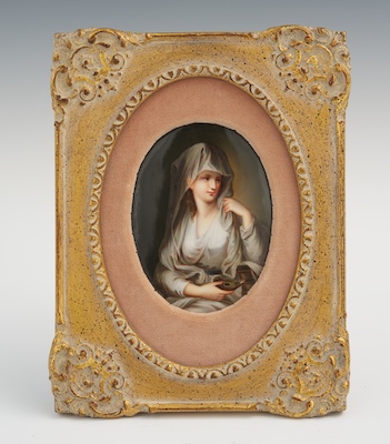 A Hand Painted Porcelain Plaque