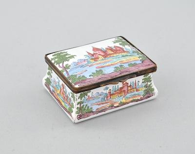 A Hand Painted Scenic Enamel