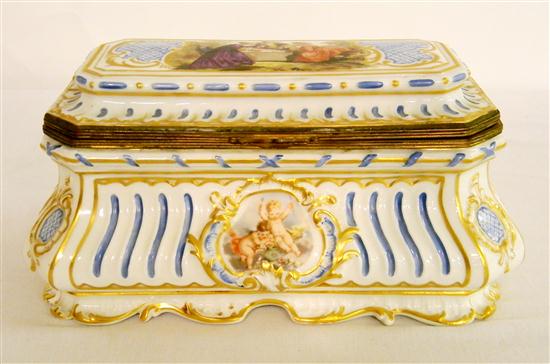 A hand painted white rectangular