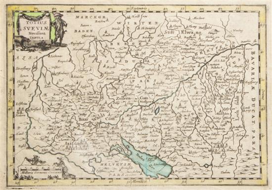 A Handcolored Map 19th century