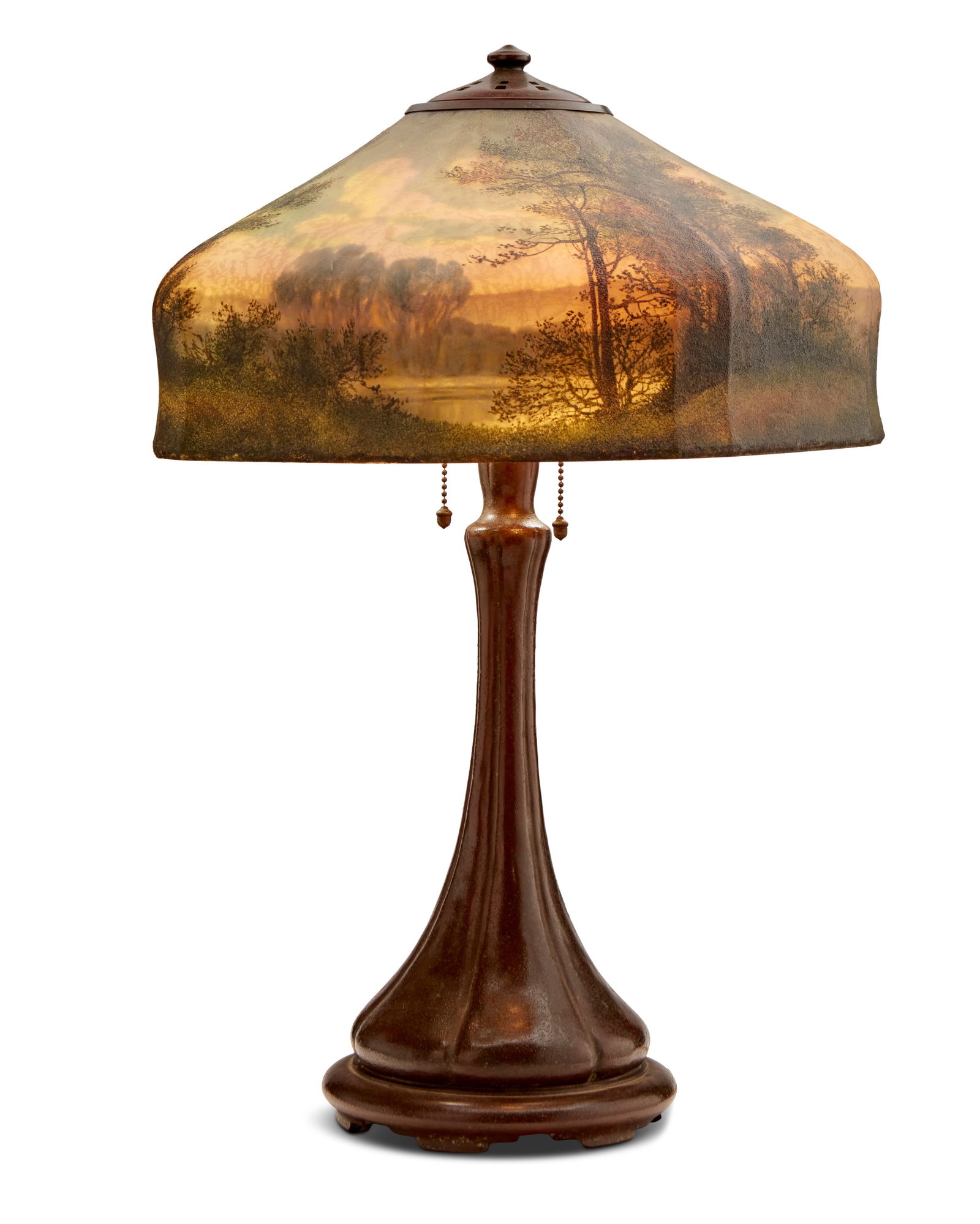 A HANDEL LANDSCAPE TABLE LAMPA
