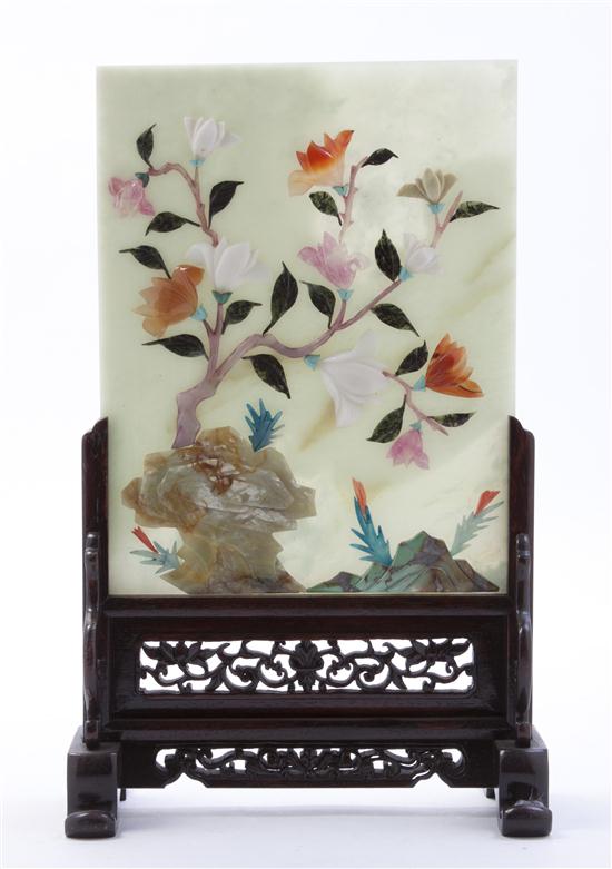 A Hardstone Table Screen of