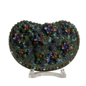 A HARDSTONES INLAID BOX WITH C