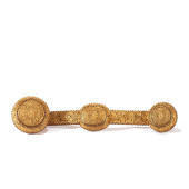 A HARDSTONES INLAID GILT BRONZ
