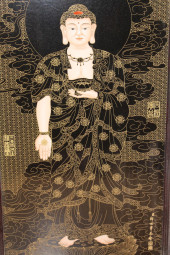 A HARDWOOD CHINESE BODHISATTVA