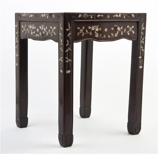 A Hardwood End Table having