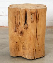 A HARDWOOD TRUNK SECTION PEDES
