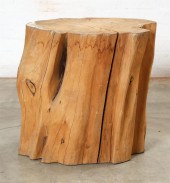 A HARDWOOD TRUNK SECTION PEDES