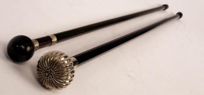 A hardwood walking stick with