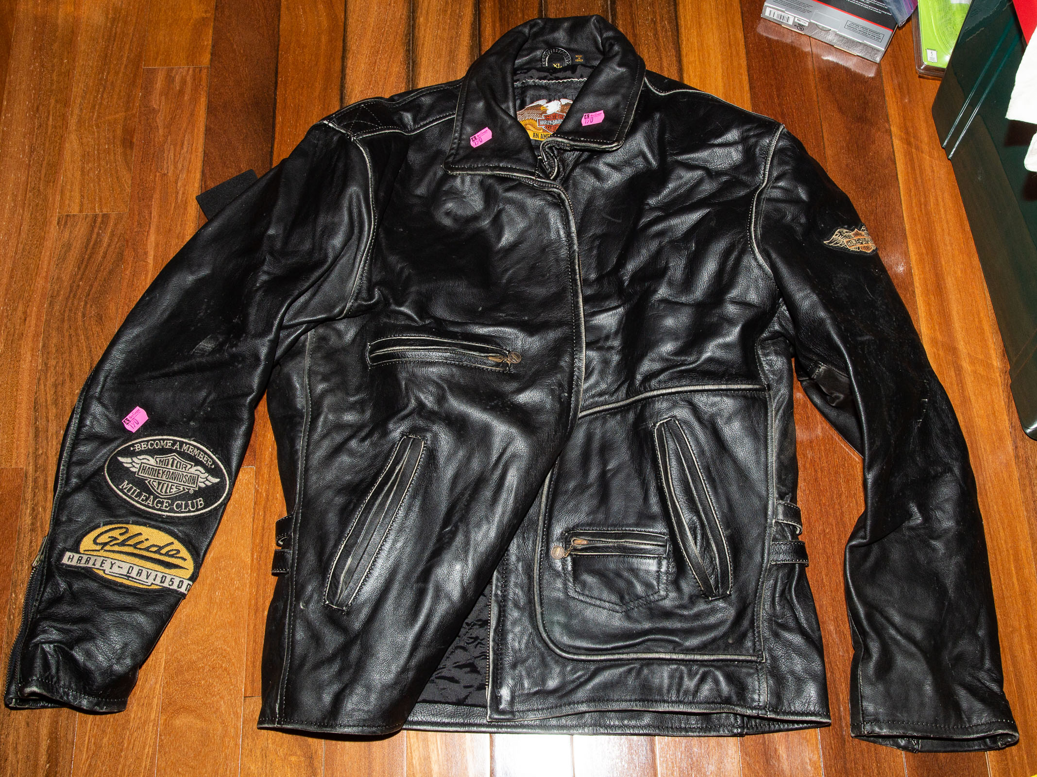 A HARLEY DAVIDSON LEATHER JACKET XL