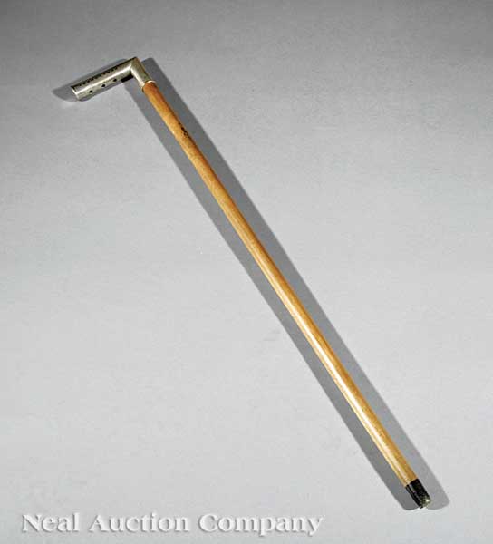 A Harmonica Gadget Cane c. 1900 the