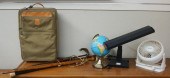 A HARTMANN SUITCASE, DESK GLOB