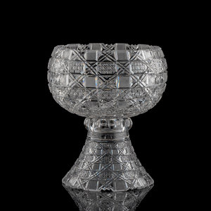 A "Harvard" Cut Glass Eggnog Bowl