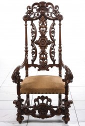 A HEAVILY CARVED LATE 19TH CEN
