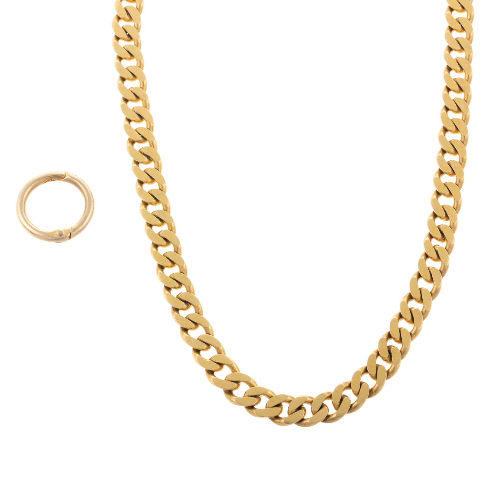 A HEAVY 18K FIGARO LINK CHAIN &
