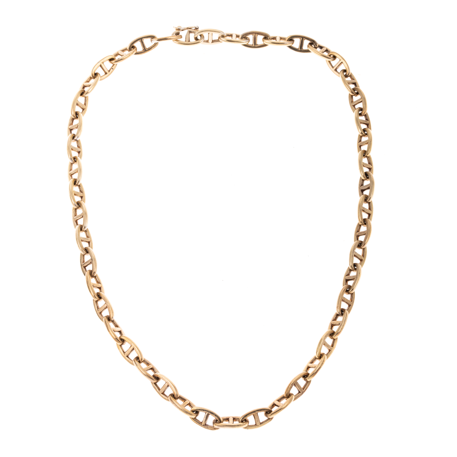A HEAVY ANCHOR LINK NECKLACE IN 14K