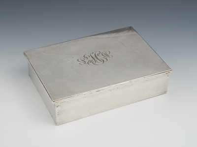 A Heavy Sterling Silver Humidor