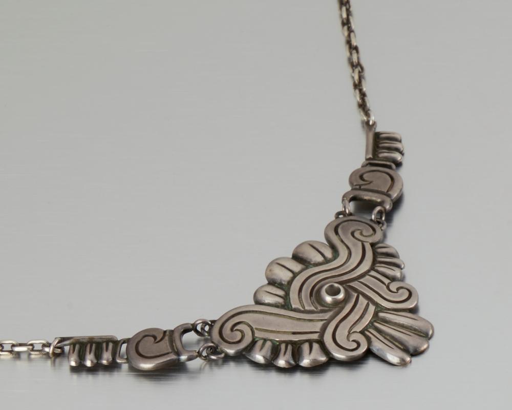 A HECTOR AGUILAR SILVER NECKLACEA