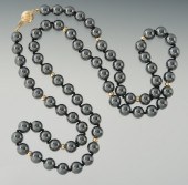 A Hematite and Gold Bead Neckl