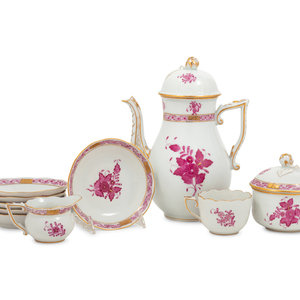 A Herend Porcelain Coffee Service
