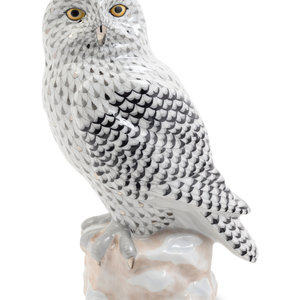 A Herend Porcelain Owl 20th Century