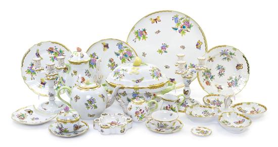 * A Herend Porcelain Partial Dinner
