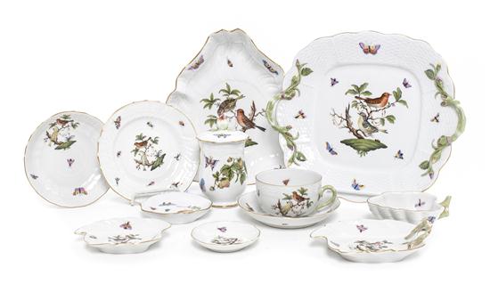 A Herend Porcelain Partial Tea