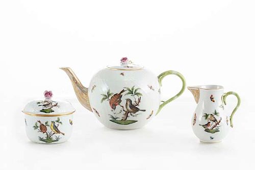 A HEREND ROTHSCHILD BIRD PART TEA