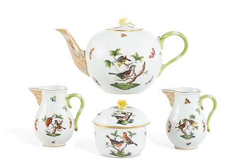 A HEREND ROTHSCHILD BIRD PART TEA
