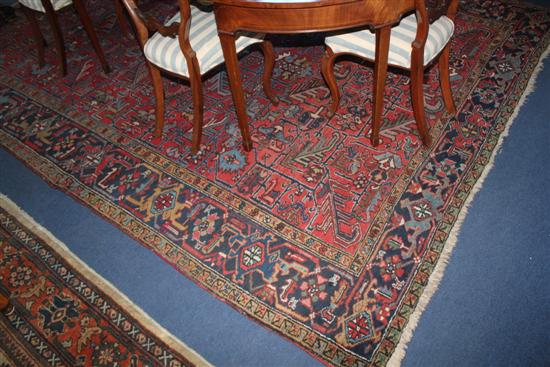 A Heriz carpet with field of