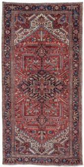 A HERIZ LONG CARPET, MID 20TH